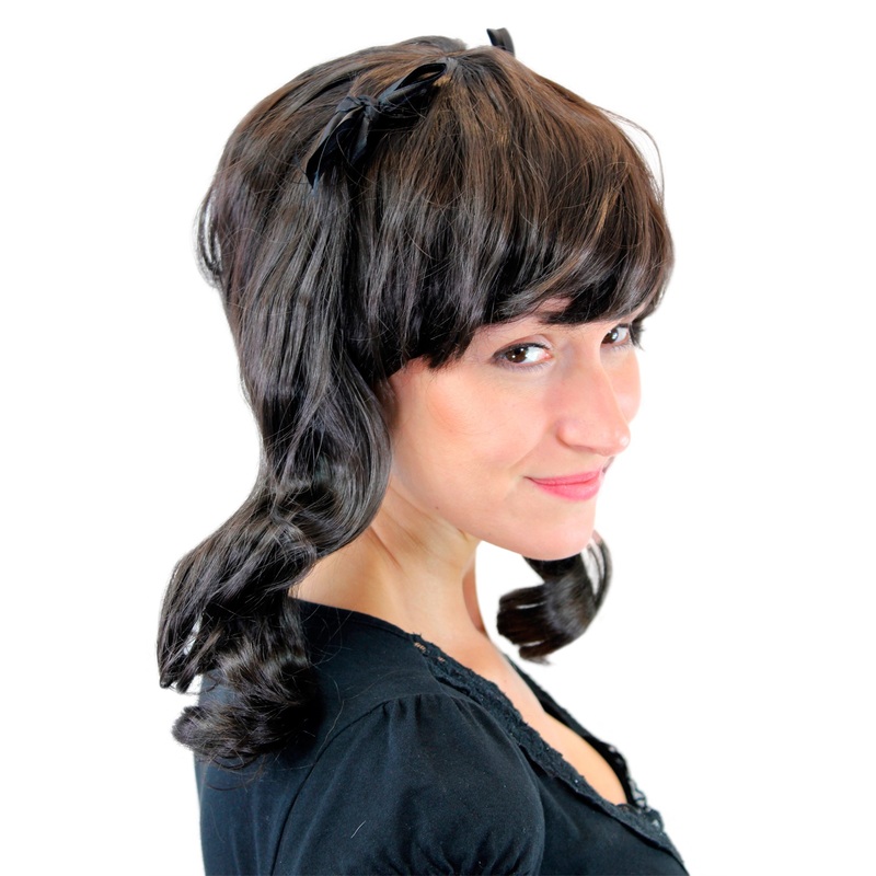 Party Lady wig 2 pigtails Gothic Lolita Baroque Cosplay Harajuku Black VZ-065-P103