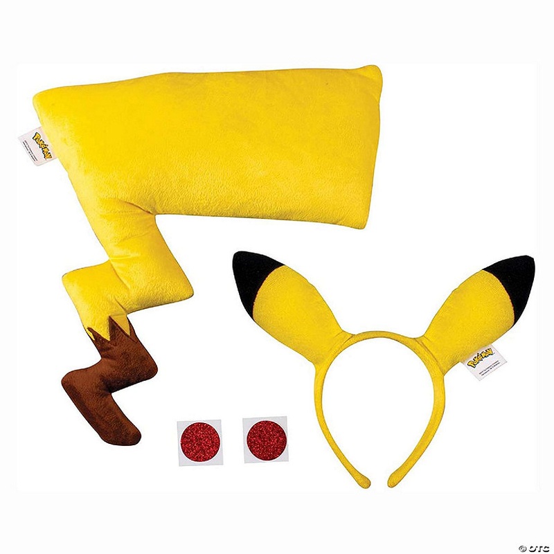 Pokemon Pikachu Headband & Tail Costume Accessory Kit  14+