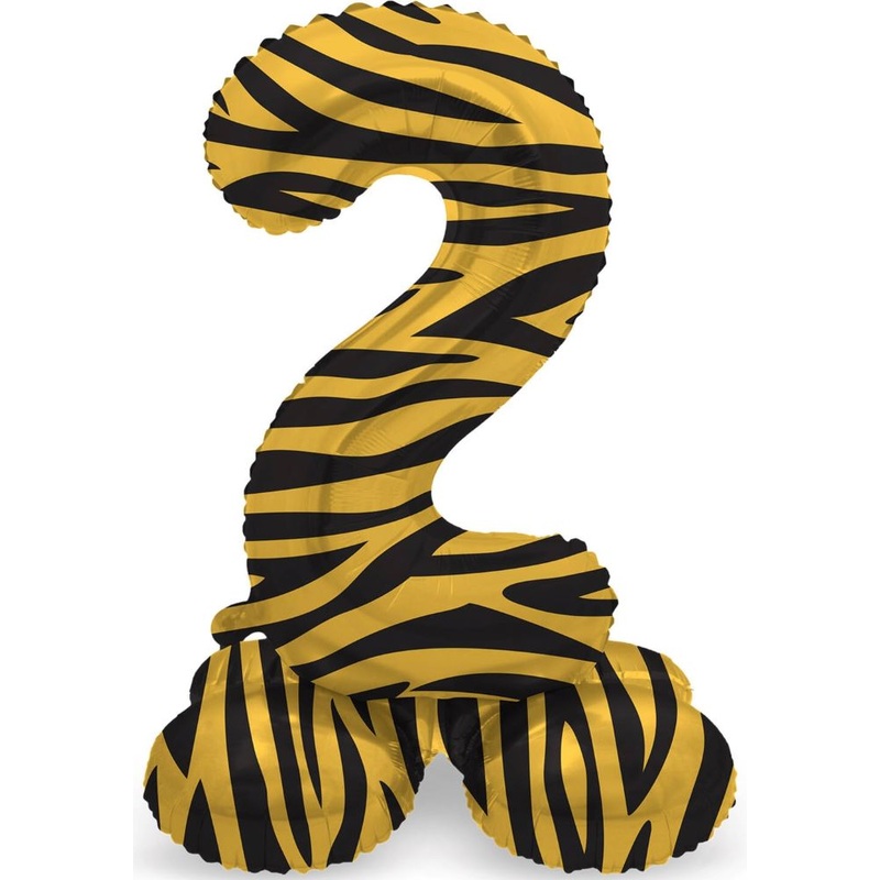 Standing Number 2 Balloon Tiger 72cm