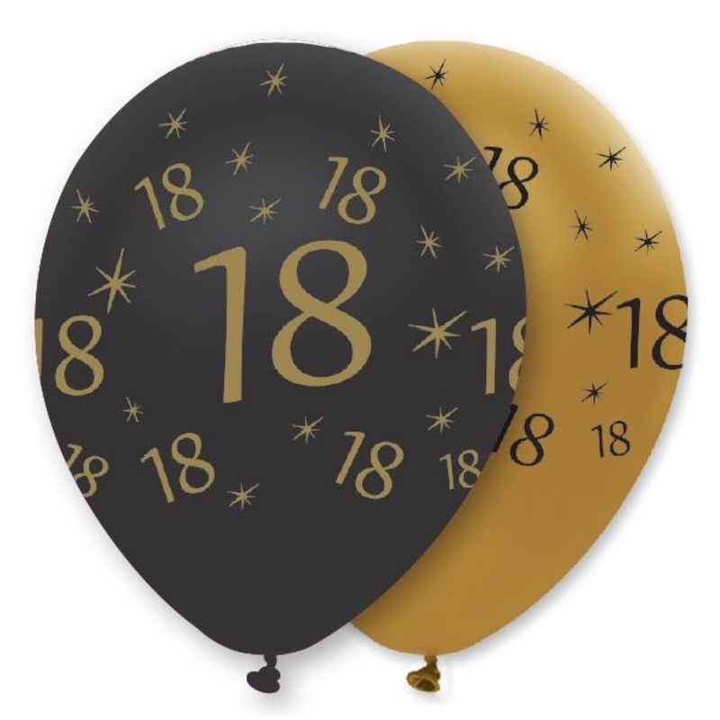 6 Magical 18th Birthday balloons 30cm