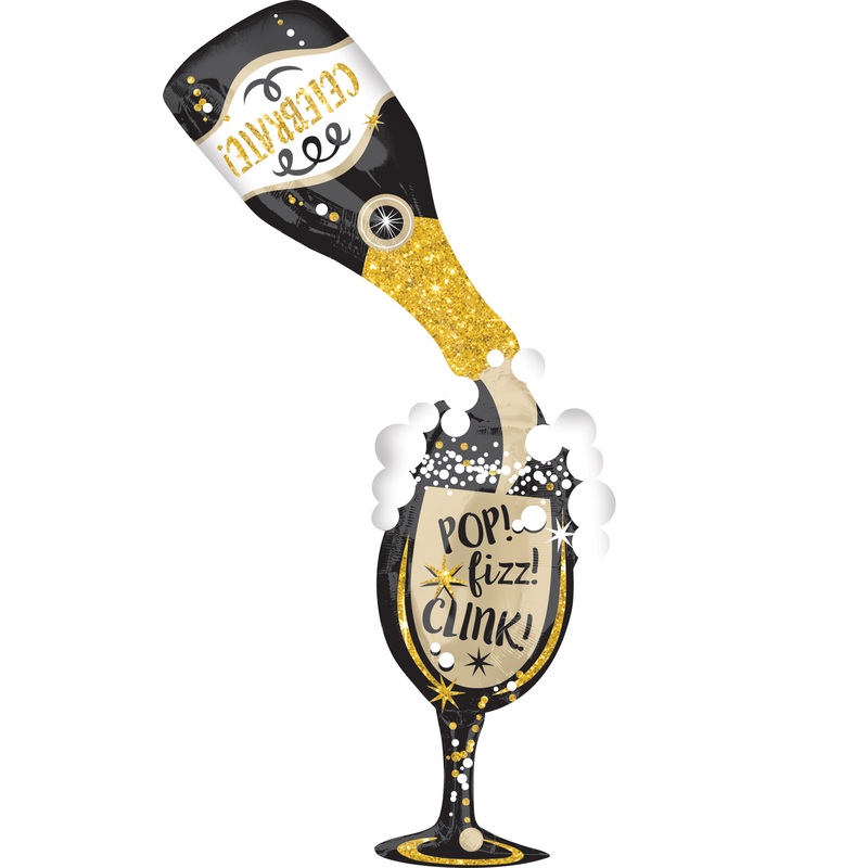 Glamor foil balloon – time for champagne