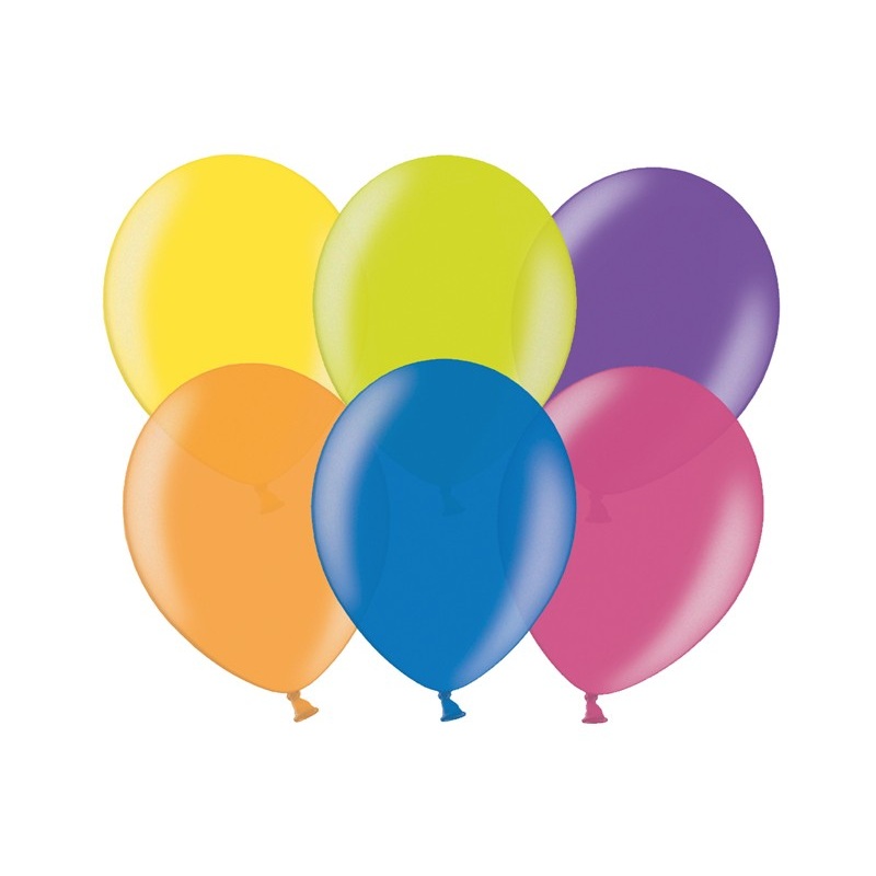 100 balloons in a metallic mix 30cm