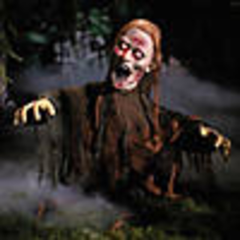 2 Ft. 3 1/2 Animated Groud Breaker Zombie Halloween Decoration