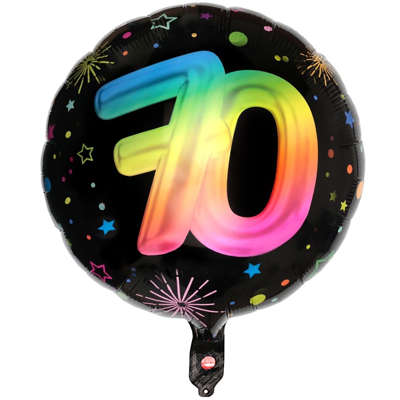 Number 70 Festicolor foil balloon 45cm