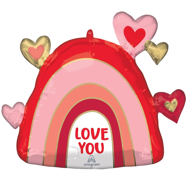 Rainbow full of love foil balloon 66cm