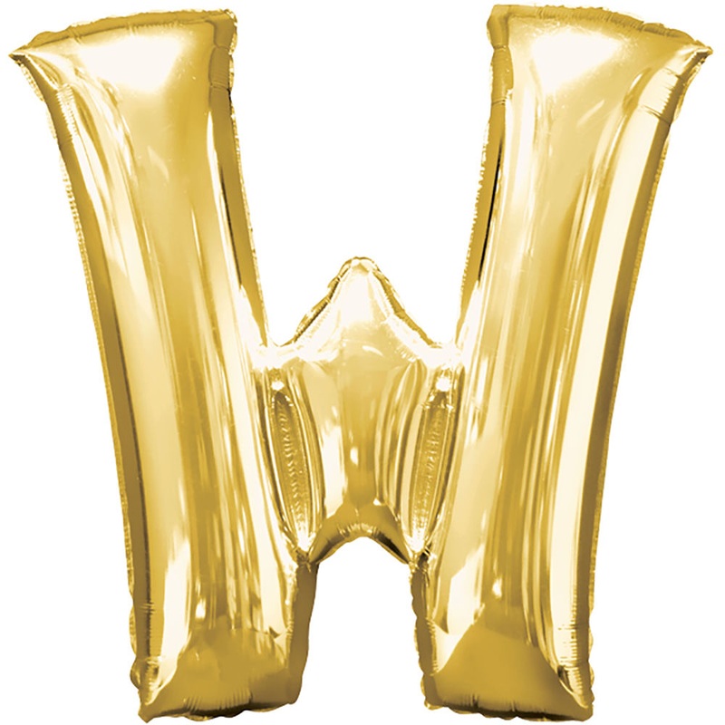XXL foil balloon letter W 86cm