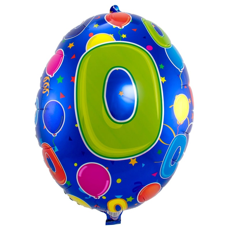 Foil balloon balloon birthday number 0