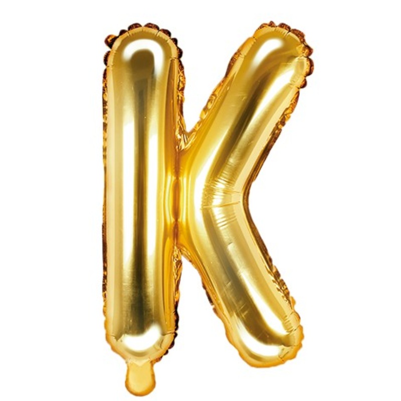 Foil balloon K gold 35cm