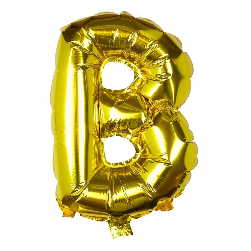 Golden letter B foil balloon 40cm