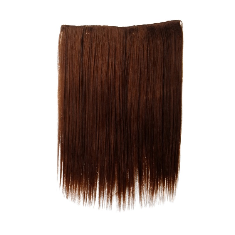Hairpiece Hair Extension 5 Clips Straight Brown Copper Brown L30173-30