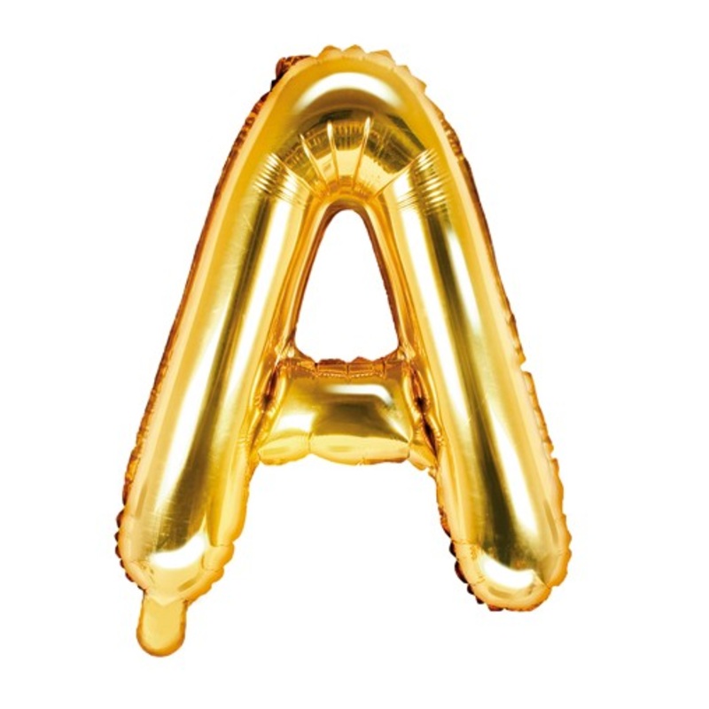 Foil balloon A gold 35cm