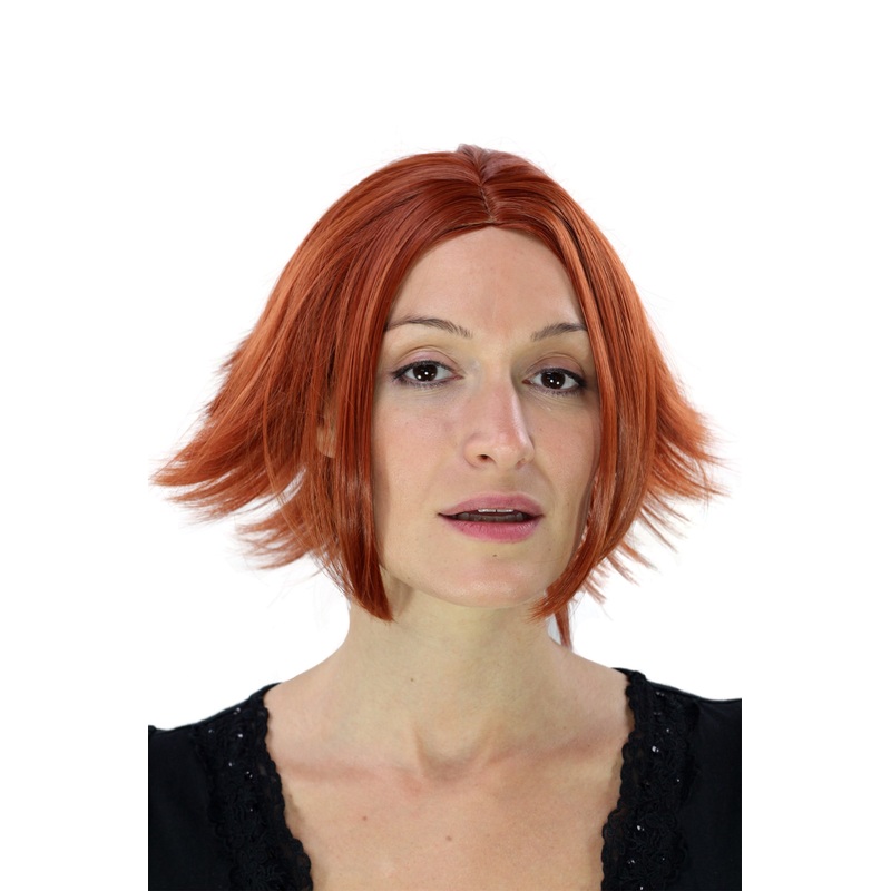 Lady Wig Cosplay Emo red straight spikey tips Vamp middle parting YZF-7049-350