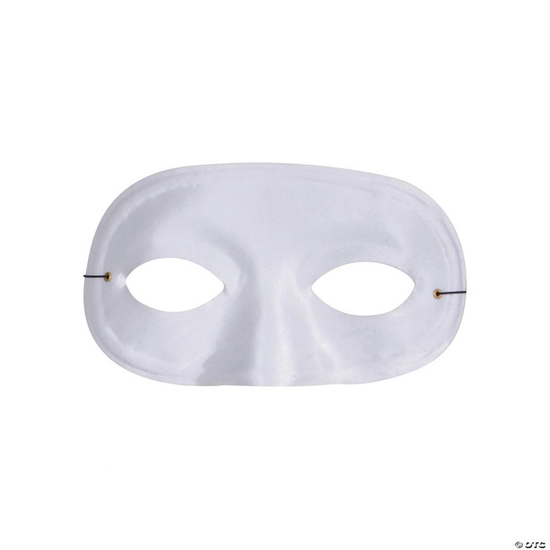 White Domino Half Mask