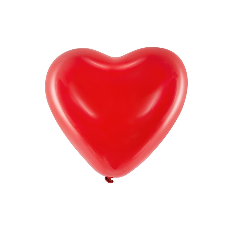 100 pale red balloon hearts 25cm