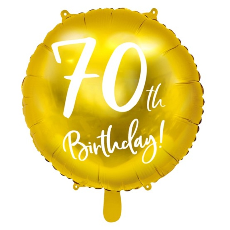 Glossy 70th Birthday foil balloon 45cm