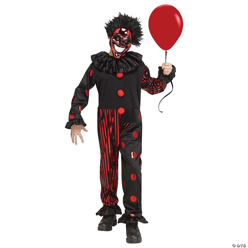 Kids Chrome Clown Costume|LARGE|MEDIUM