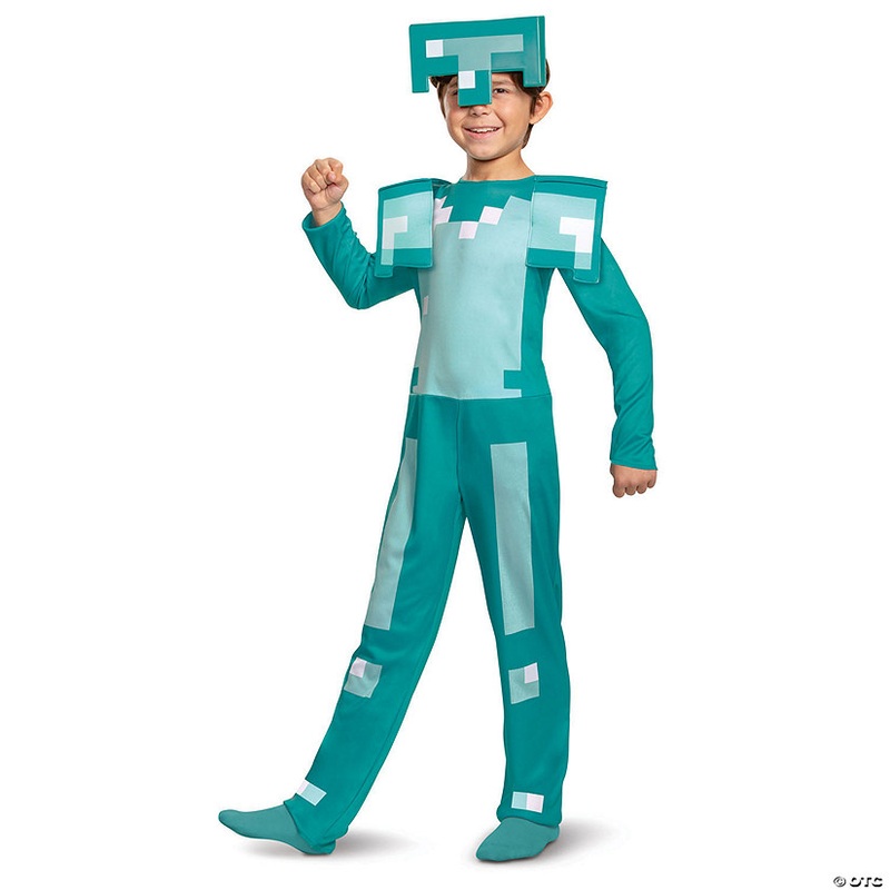 Kids Classic Minecraft Diamond Armor Jumpsuit Costume