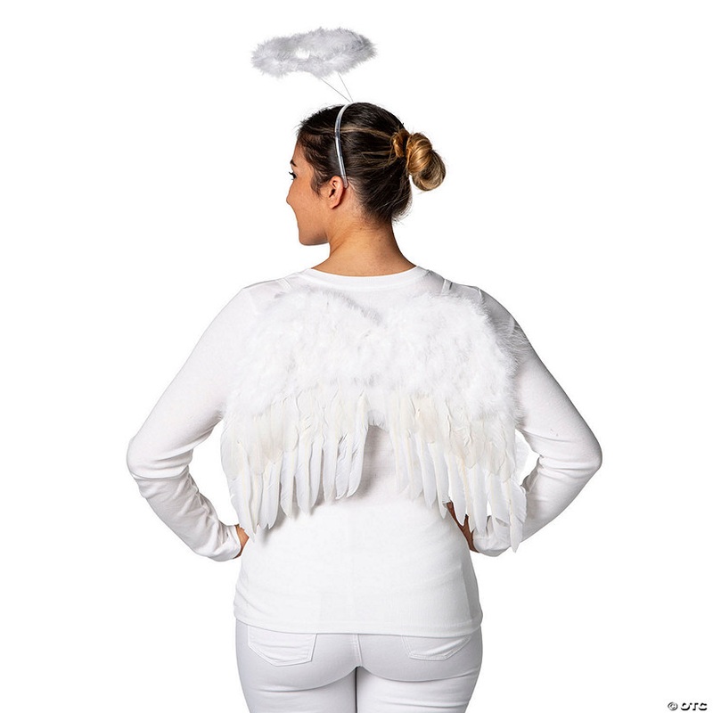 20 x 16 White Wings with Halo Costume Accessory