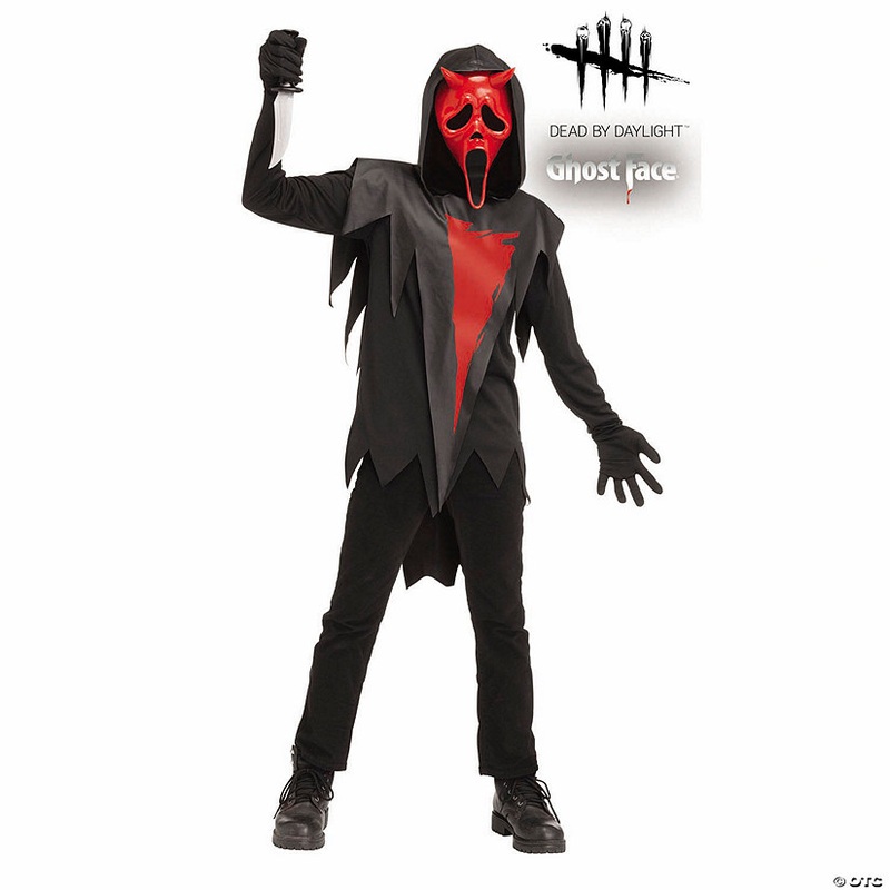 Kids Red & Black Dead by Daylight Ghost Face Devil Face Costume