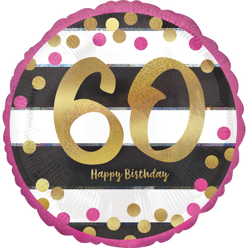 Round foil balloon 60 years 43cm