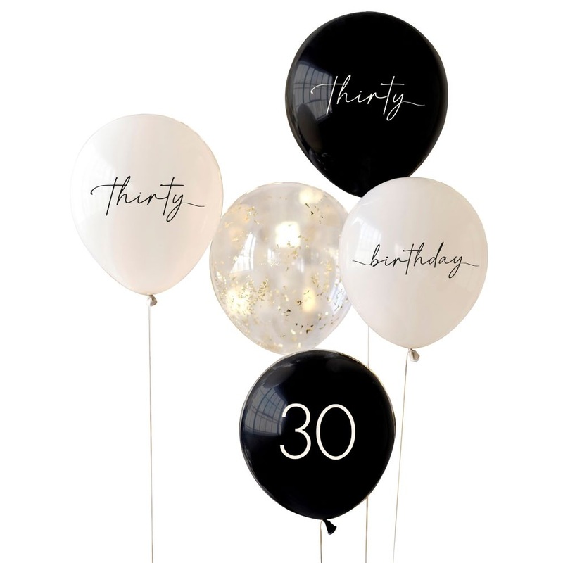 XX Elegant 30th Birthday Balloons