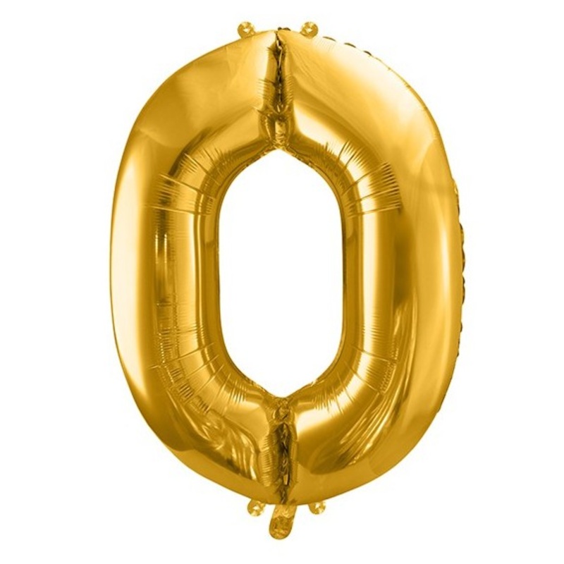 XXL foil balloon number 0 gold 86cm