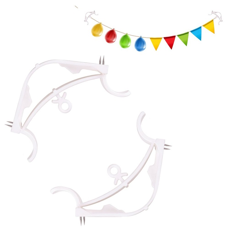 2 corner clips for balloon garlands