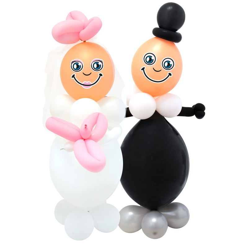 DIY balloon set bridal couple