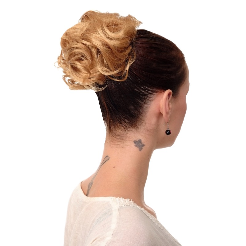 Hairbun Audrey bun hair knot elegant curled curls 60s Vintage medium blonde NHA-004A-25