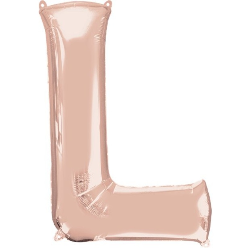 Letter L foil balloon rose gold 41cm