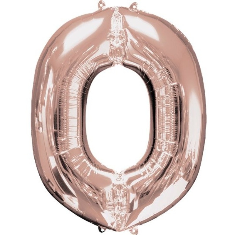 Letter O foil balloon rose gold 41cm