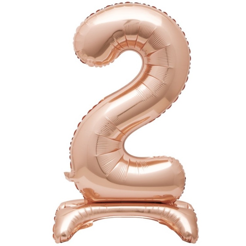 Number 2 standing balloon rose gold 76cm