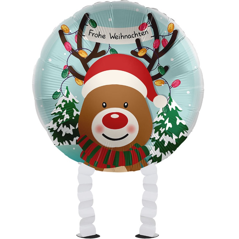 Reindeer Airwalker Foil Balloon 43cm