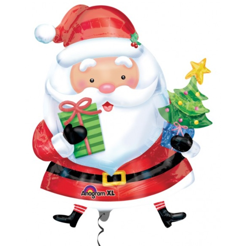Santa & Gifts Foil Balloon 78cm x 66cm