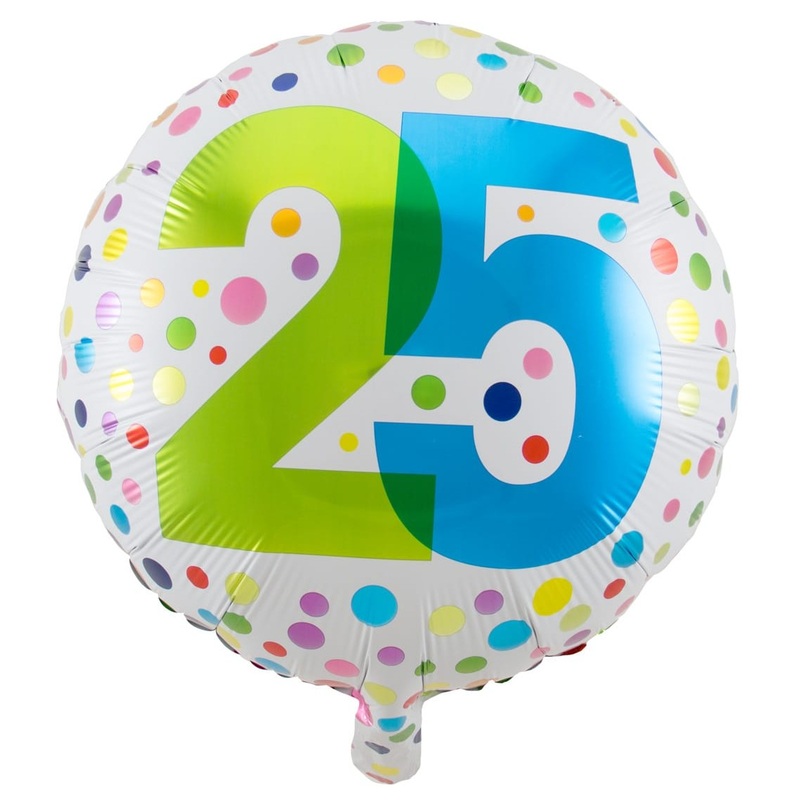 Splendid 25th Birthday foil balloon 45cm