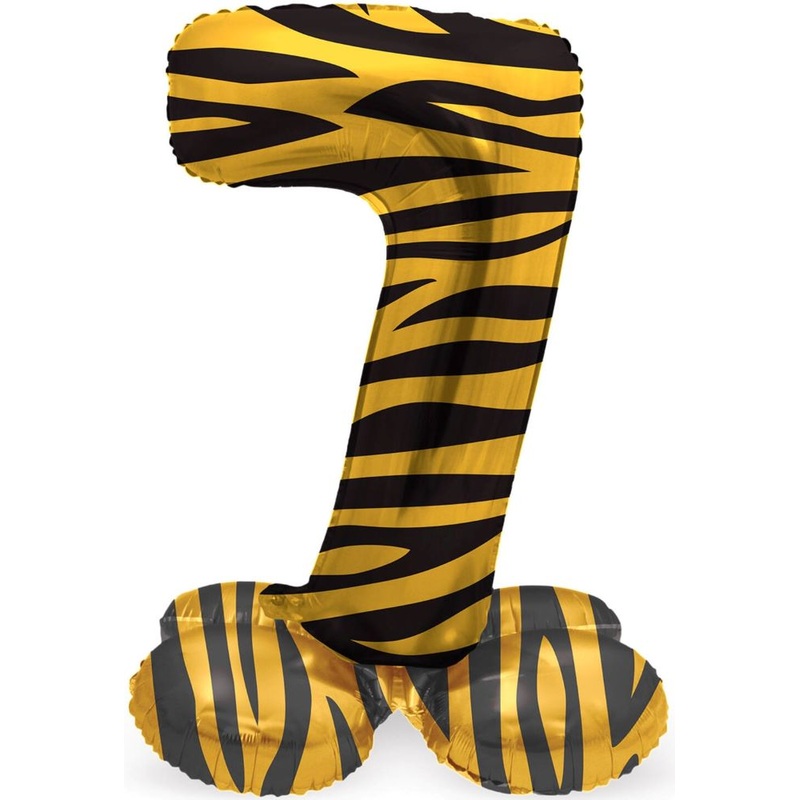 Standing Number 7 Balloon Tiger 72cm