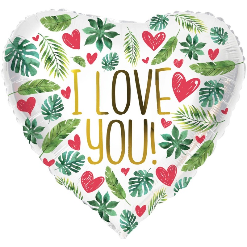 Heart foil balloon 45cm