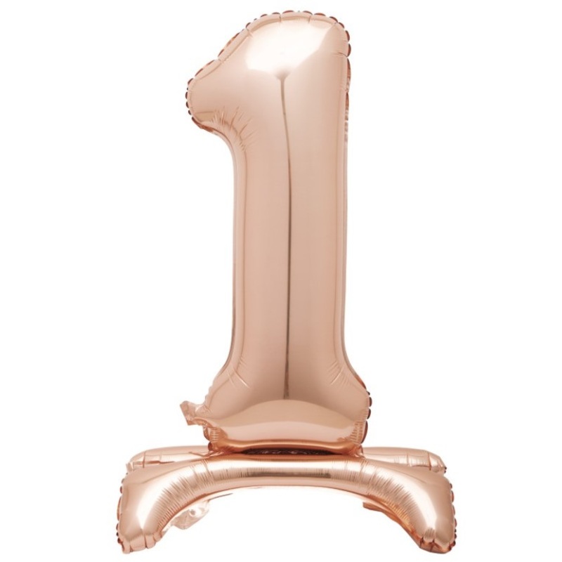 Number 1 standing balloon rose gold 76cm