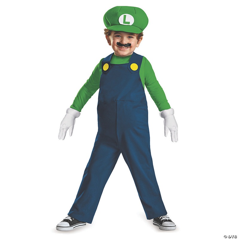 Toddler Super Mario Bros. Classic Luigi Costume – Medium 3T-4T