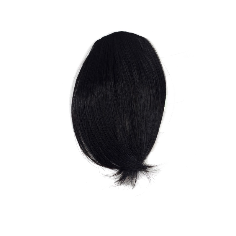 Hair Piece Clip in Bangs Fringe synthetic fiber dark brown YZF-1088HT-4