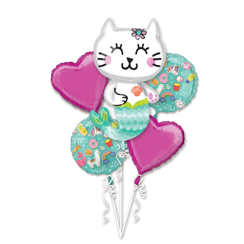 5 Mermaid Kitty foil balloon
