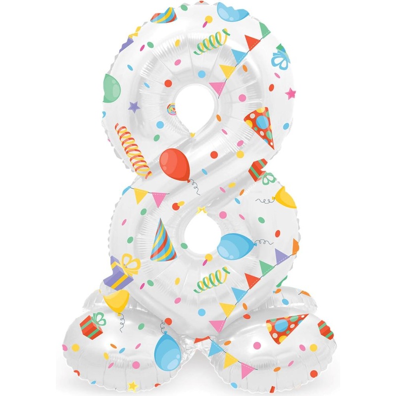 Standing Number 8 Partytime Balloon 72cm