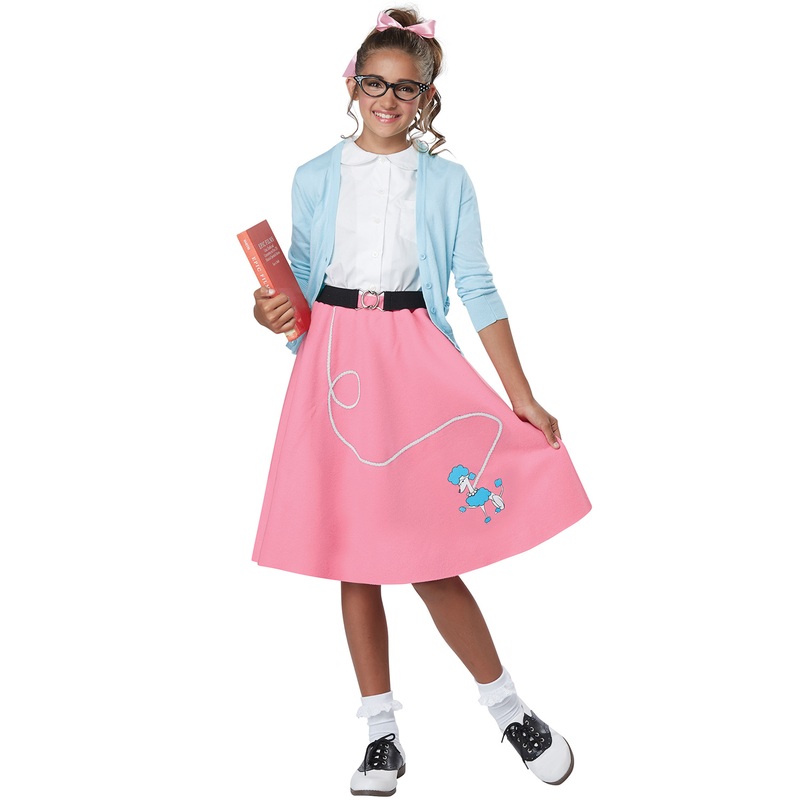50’s Pink Poodle Skirt Child Costume X-Small