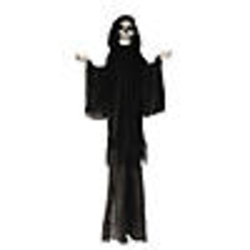 8 Ft. 2 Hanging Skeleton Reaper with Black Cloak Halloween Decoration