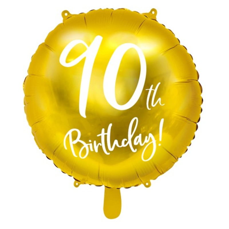 Glossy 90th Birthday foil balloon 45cm