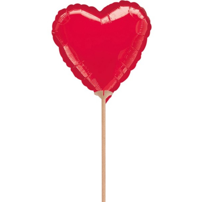 Heart rod balloon Julia red