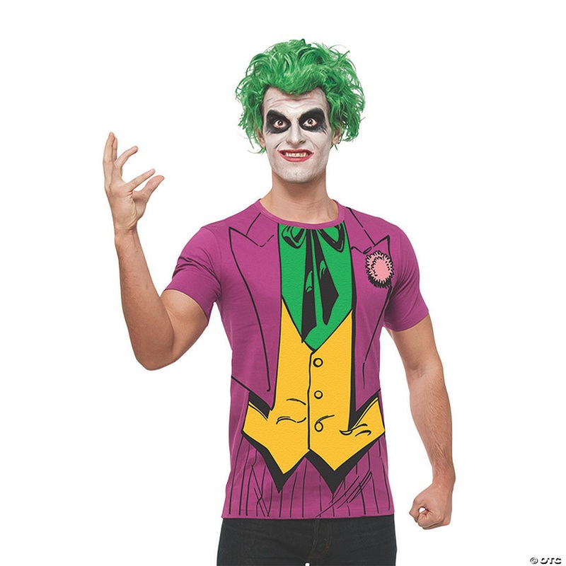Mens Joker T-Shirt Costume|LARGE|XLARGE