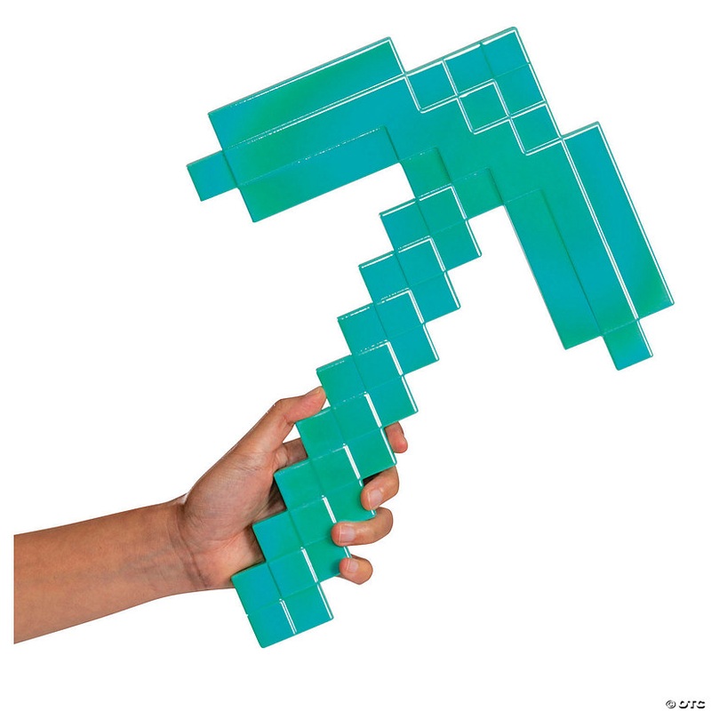 15 3/4 Minecraft Diamond Pickaxe Costume Accessory