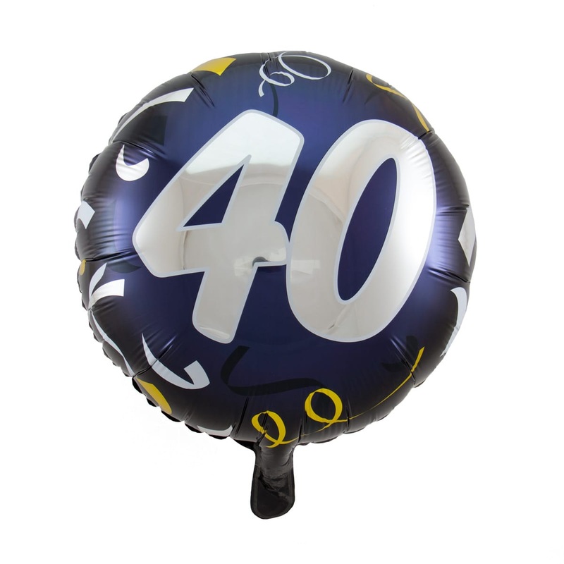 Foil balloon 40 Bday dark blue