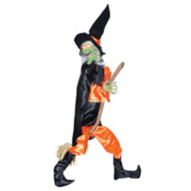 LEG KICKING WITCH WITH BROOM